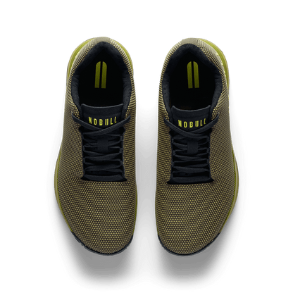 Tactical Green Jet Black Outwork Edge Shoe Overhead Angle.