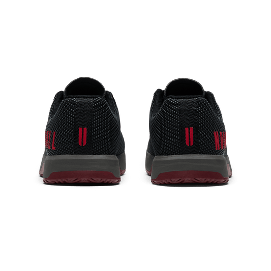 Jet Black Iron Oxide Port Outwork Edge Shoe Back Side Angle.