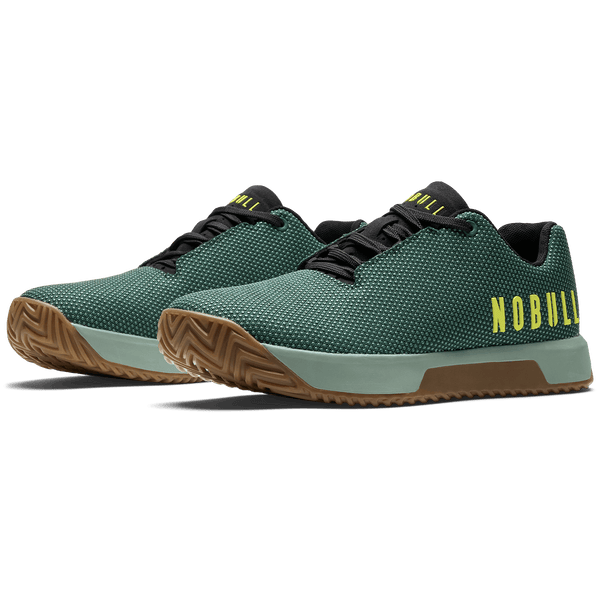 Pineneedle Gum Outwork Edge Shoe Front Side Angle.