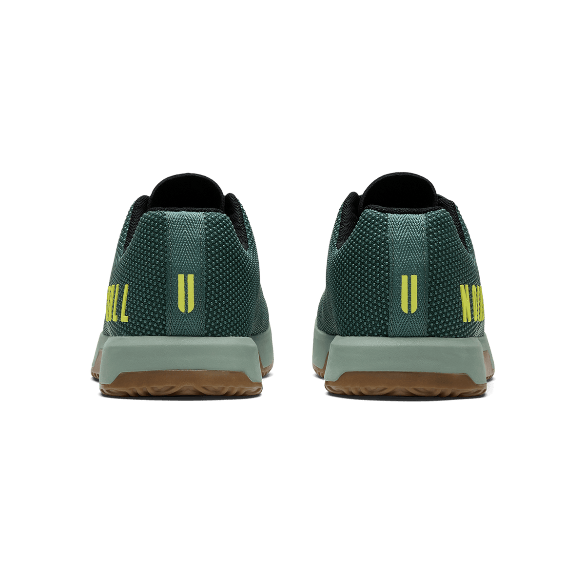 Pineneedle Gum Outwork Edge Shoe Back Angle.