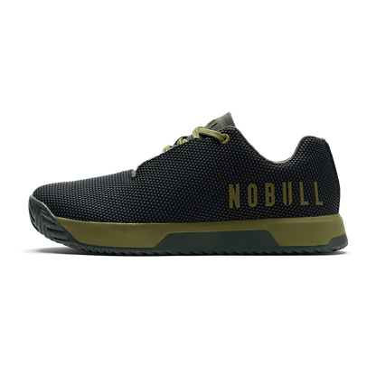 Jet Black Olive Drab Dark Army Outwork Edge Shoe Side Angle.
