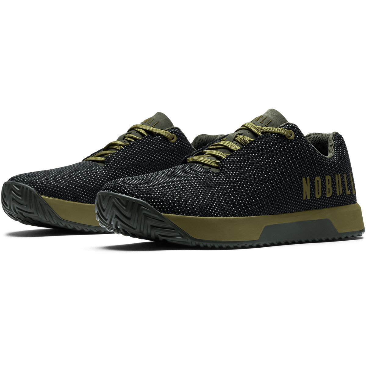 Jet Black Olive Drab Dark Army Outwork Edge Shoe Front Side Angle.