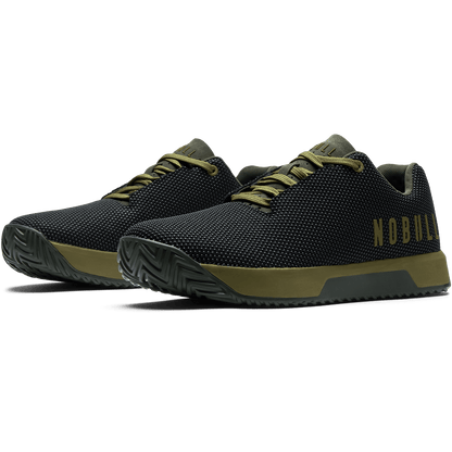 Jet Black Olive Drab Dark Army Outwork Edge Shoe Front Side Angle.