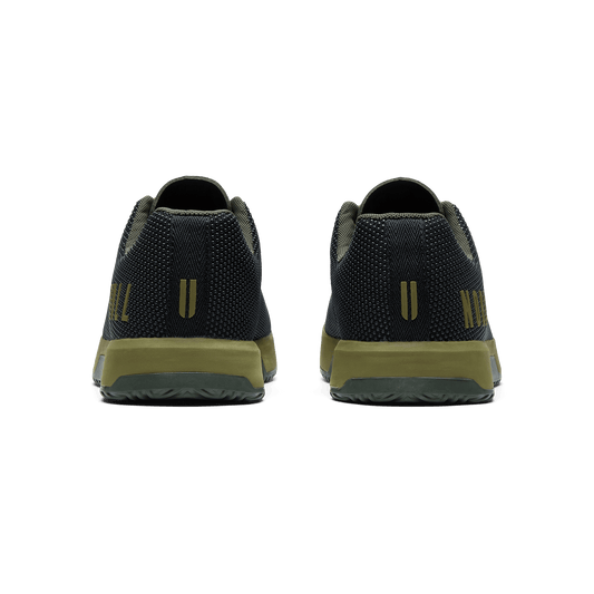 Jet Black Olive Drab Dark Army Outwork Edge Shoe Back Angle.