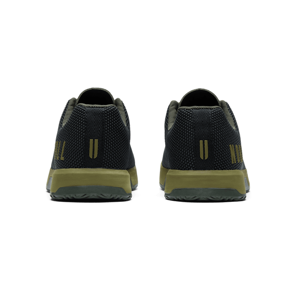 Jet Black Olive Drab Dark Army Outwork Edge Shoe Back Angle.