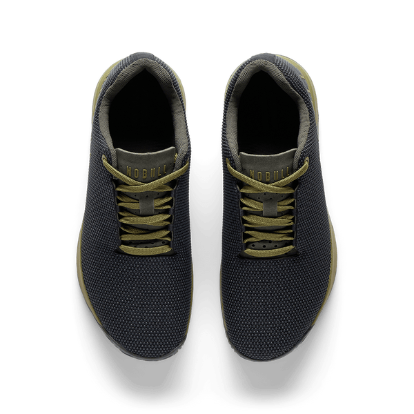 Jet Black Olive Drab Dark Army Outwork Edge Shoe Overhead Angle.