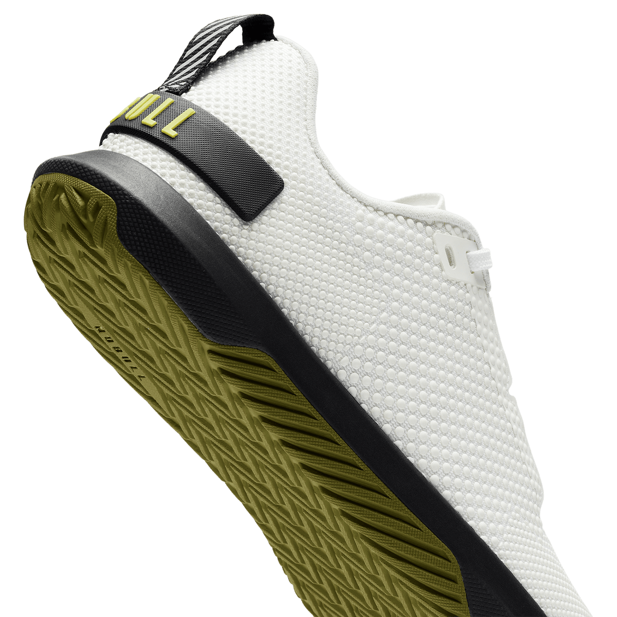 Classic White Urban Green Outwork Flex Shoe Detail Angle.