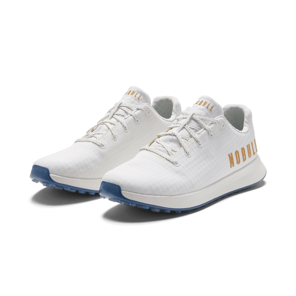 Men's Stadium White Ripstop Golf Front Side Angle