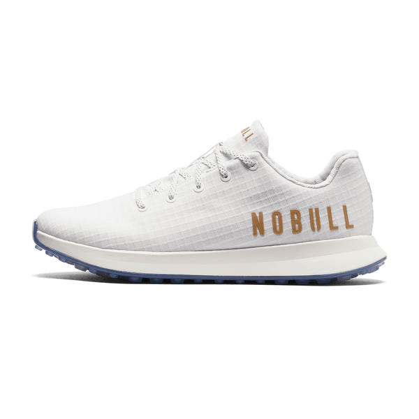 Men's Stadium White Ripstop Golf Shoes Side Angle
