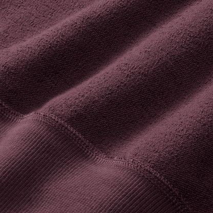 Dark Burgundy NOBULL Sweats Interior Macro Fabric Detail Angle.