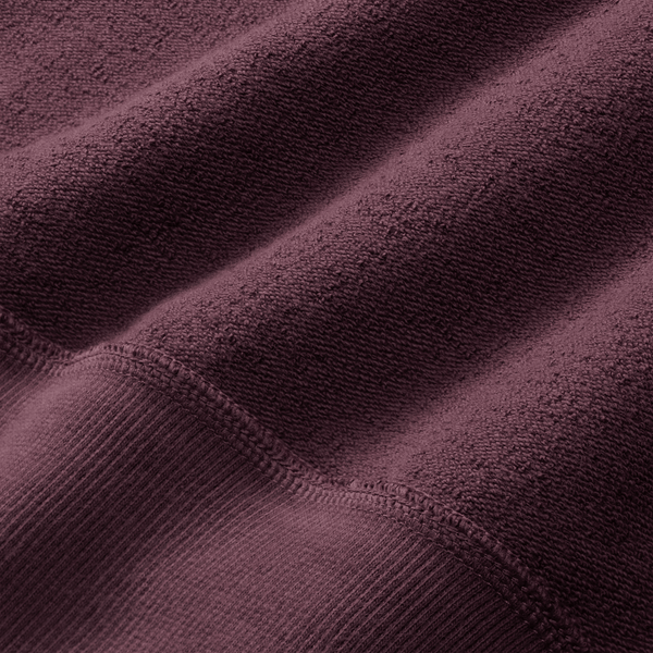 Dark Burgundy NOBULL Sweats Interior Macro Fabric Detail Angle.