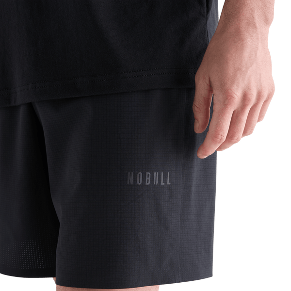 Men's Black Light Lined Short 7" NOBULL Angle