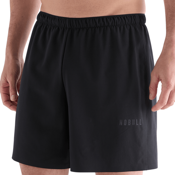 Men's Black Light Lined Short 7" Front Angle