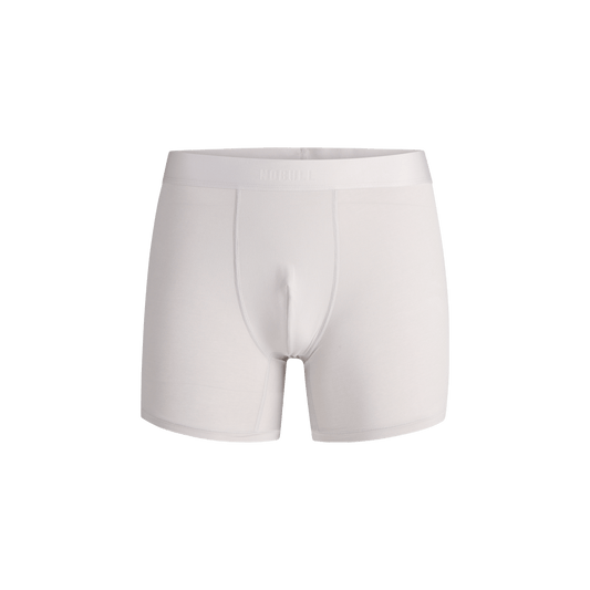Men's Light Grey Allday Boxer Brief 5" Front Silhouette Angle
