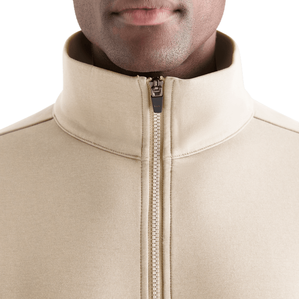 Men's Chalk Allday Elements 1/4 Zip Collar Angle