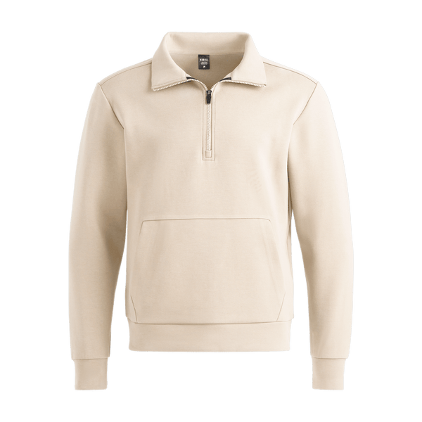 Men's Chalk Allday Elements 1/4 Zip Silhouette Angle