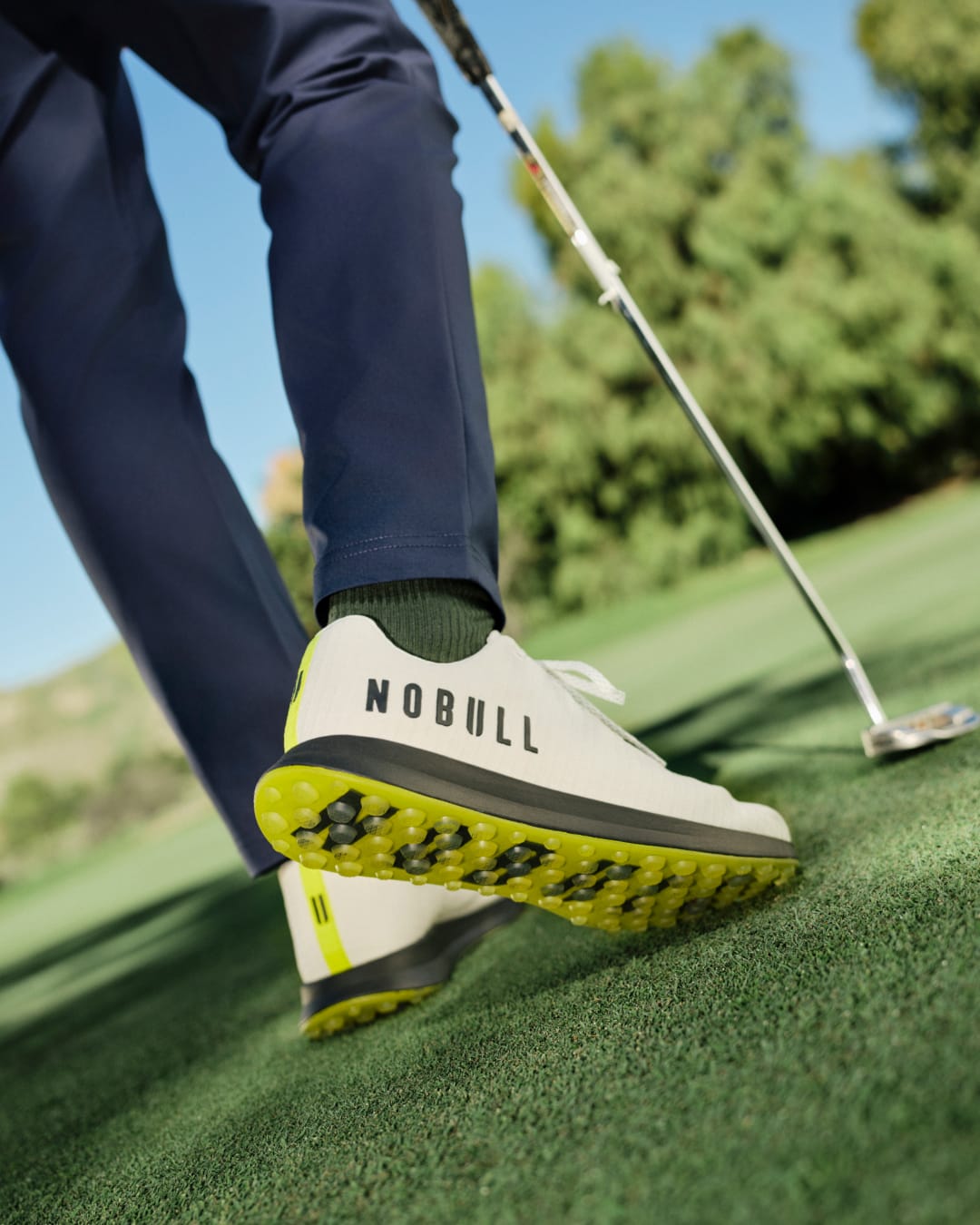 Men's Stadium White Ripstop Golf Shoes | NOBULL