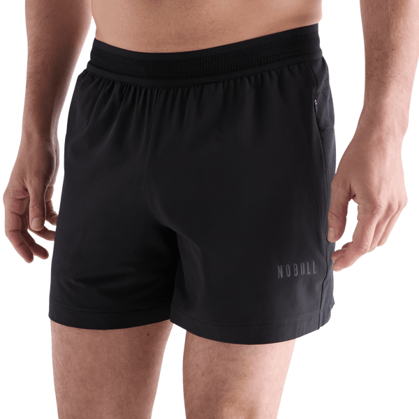 Men's Black Hybrid Short 5" Front Angle