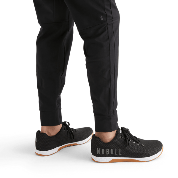 Men's Black Jogger Logo Angle