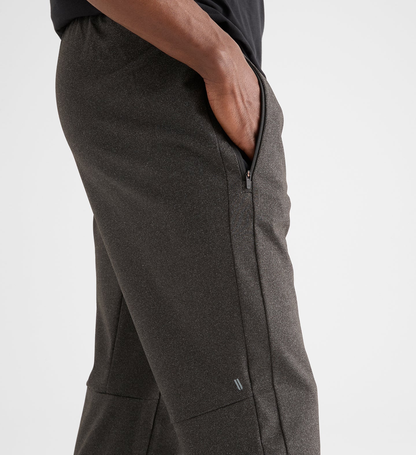 GG polyester trousers with Web label in grey