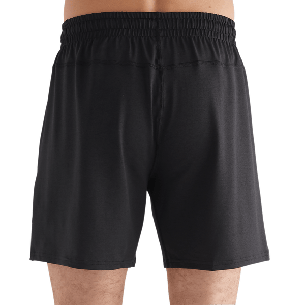 Men's Black Lightweight Knit Short 7" Back Angle