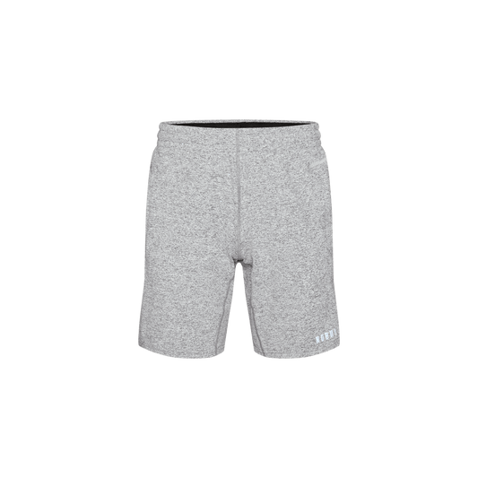 Men's White Heather Lightweight Knit Short 9" Silhouette Angle