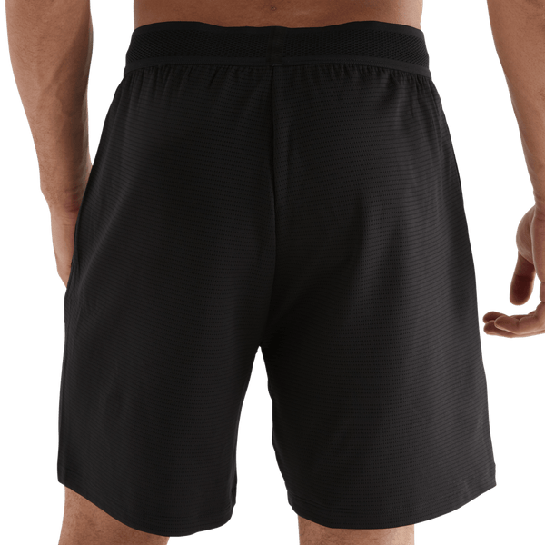 Men's Black Textured Knit Short 7" Back Angle