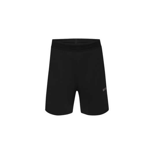 Men's Black Textured Knit Short 7" Silhouette Angle