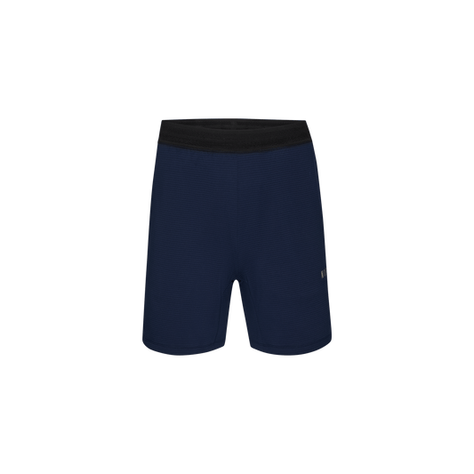 Men's Night Navy Textured Knit Short 7" Silhouette Angle