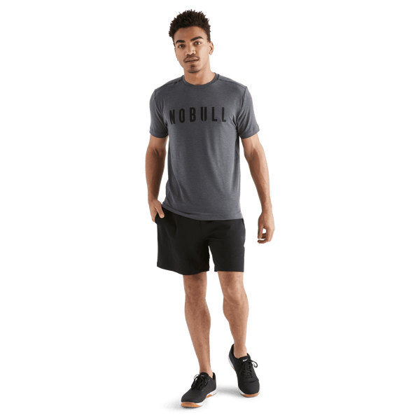 Men's Charcoal NOBULL Tee Front Full Body Angle