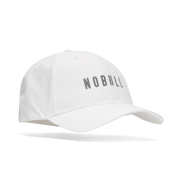 NOBULL Bright White Performance Hat Silhouette Angle