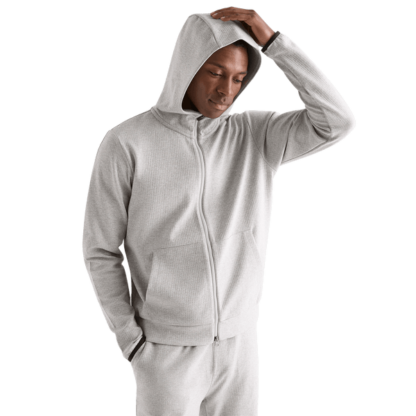 Men's Heather Grey Drive Zip-Up Front