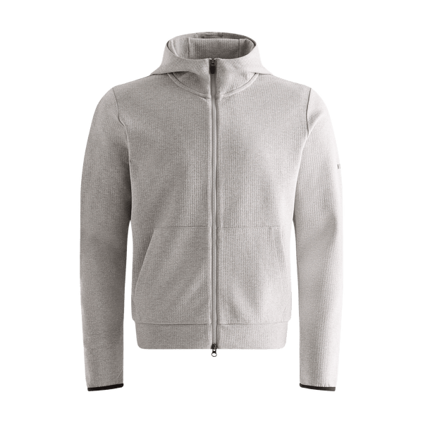 Men's Heather Grey Drive Zip-Up Silhouette Front