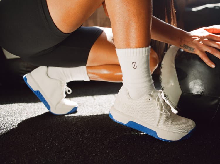 promo - Outwork Starting at $99. Royal Blue/White Outwork Edge.