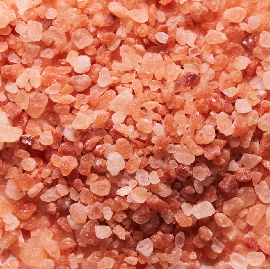 Close-up of pink Himalayan salt crystals