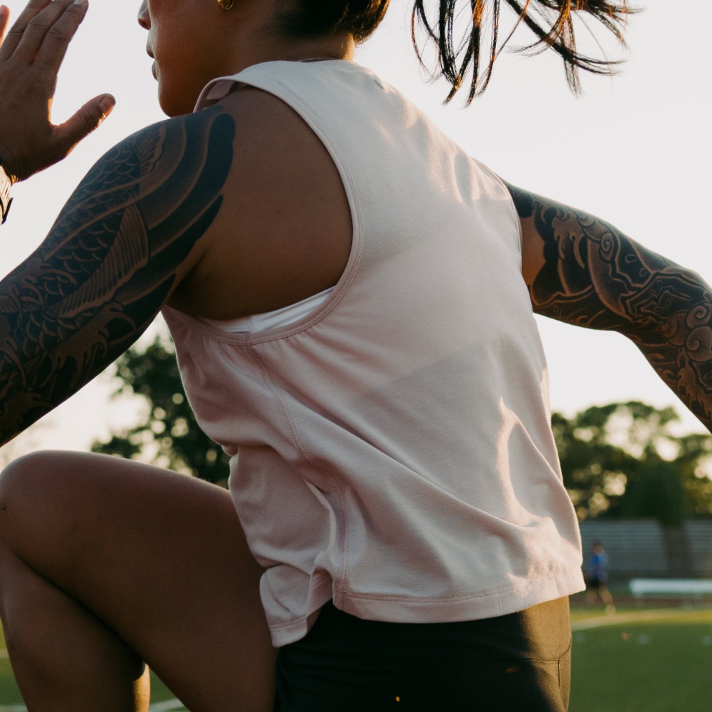 NOBULL Women's Muscle Tank Action On Body Shot.