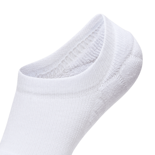 No Show White Sock Front Top Angle