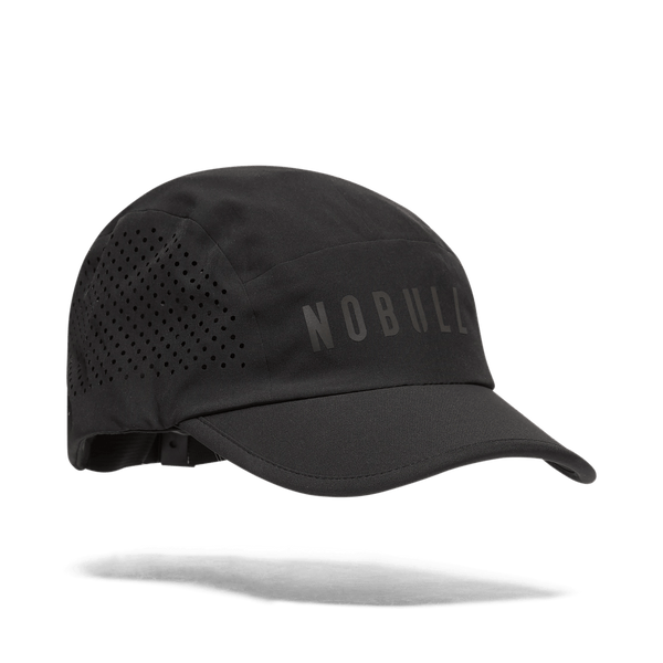 Black Running Hat Front Silhouette Angle