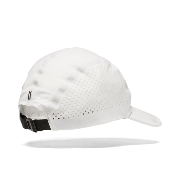 White Running Hat Back Silhouette Angle