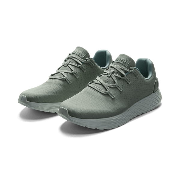 Green Fog Allday Ripstop Shoes Front Side Angle.