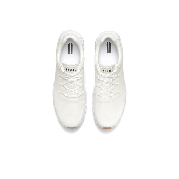 Women's White Gum Allday Ripstop Shoes Above Angle