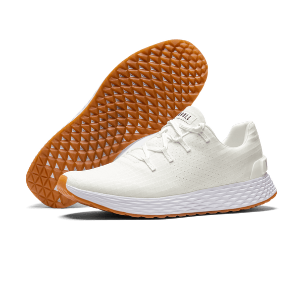 Women's White Gum Allday Ripstop Shoes Angled