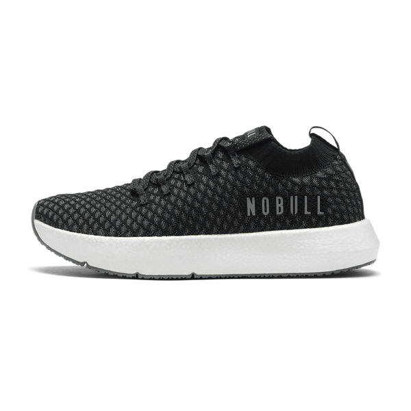 Men's Black Drive Knit Shoes Side Angle