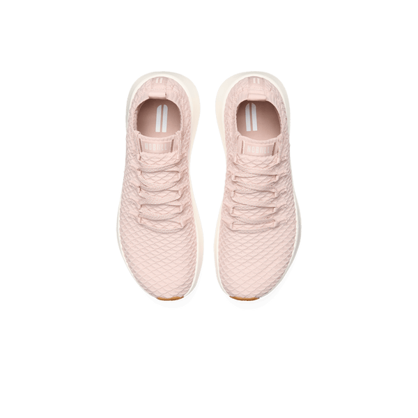 Dusty Rose Drive Knit Shoes Above Angle