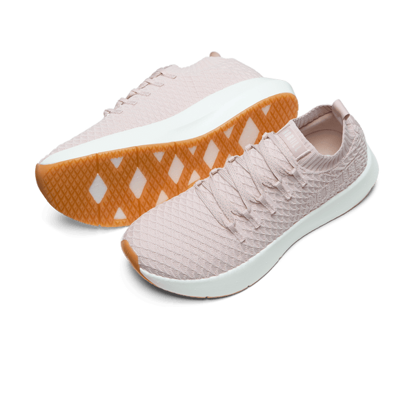 Dusty Rose Drive Knit Shoes Angled
