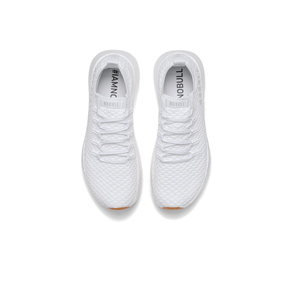 Women's White Drive Knit Back Above Angle