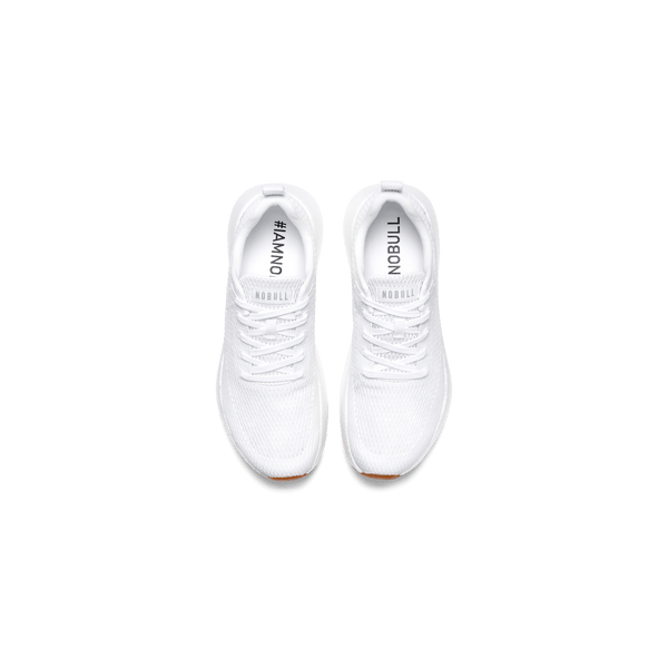 Women's White Drive Mesh Shoes Above Angle
