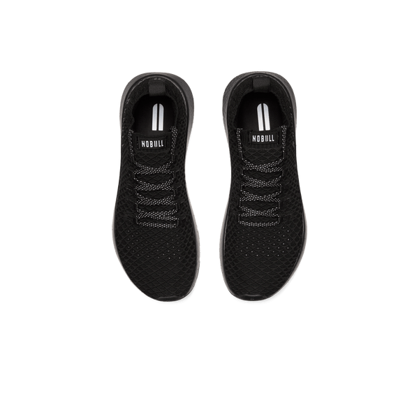 Men's Triple Black Drive Knit Shoes Above Angle