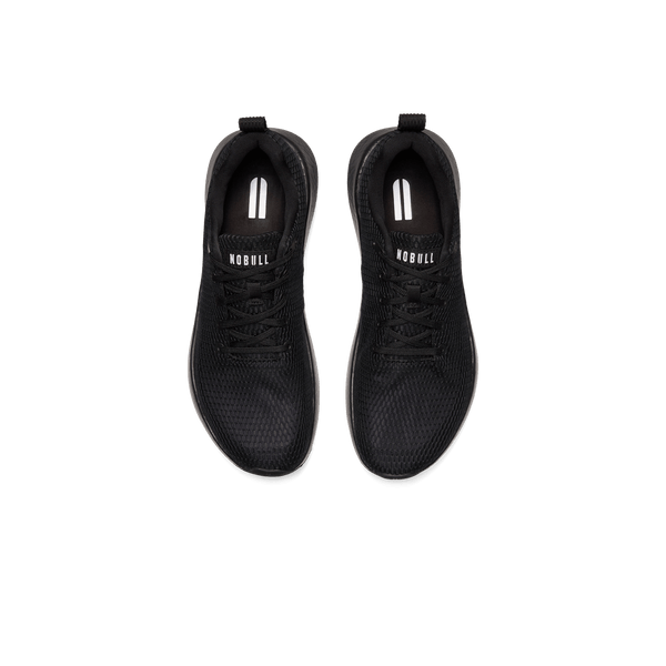 Men's Triple Black Drive Mesh Shoes Above Angle