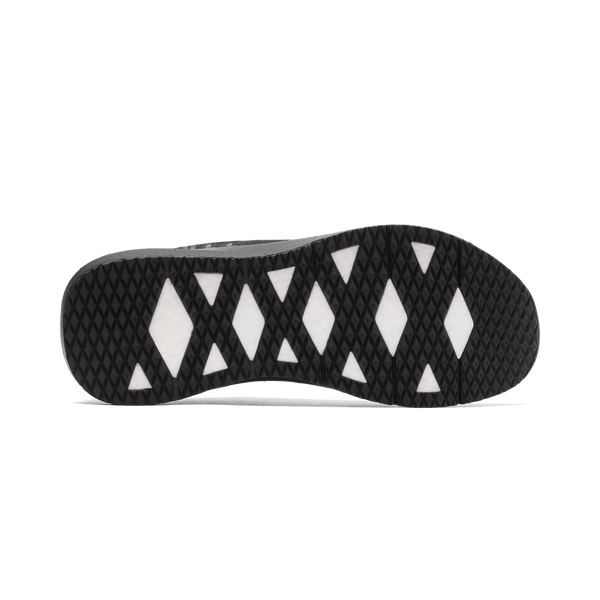 Men's Triple Black Drive Mesh Shoes Bottom Angle